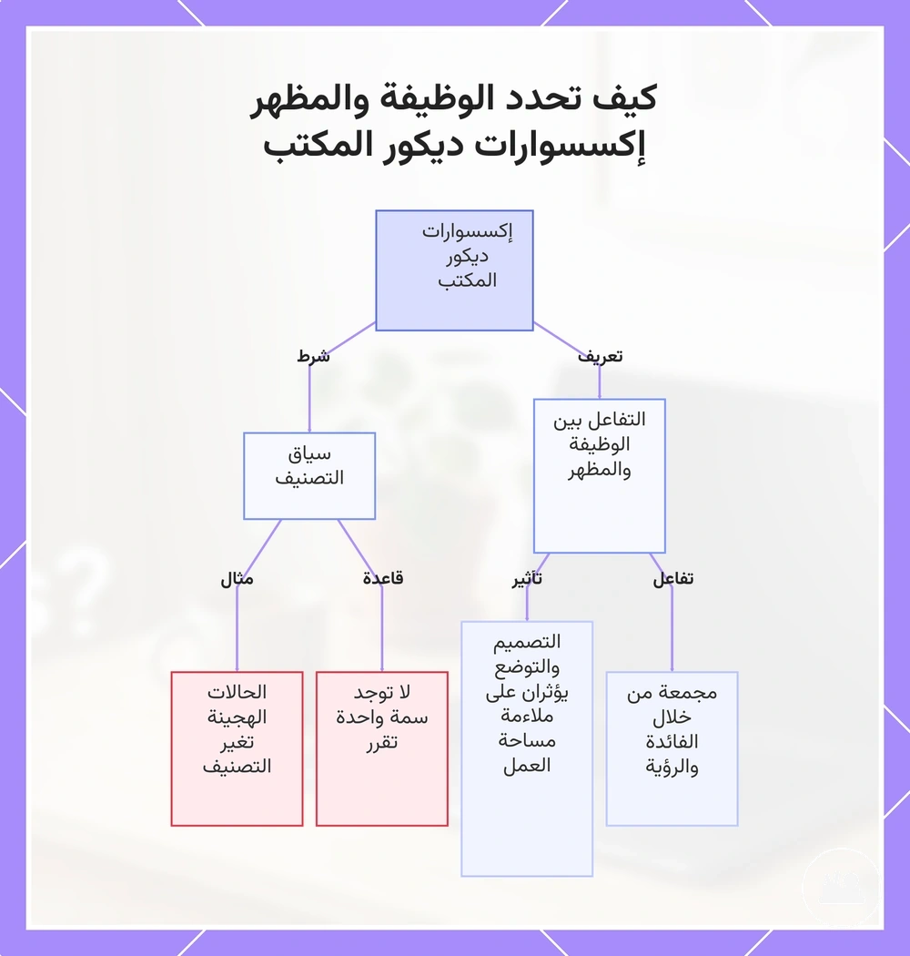كيف تحدد الوظيفة والمظهر إكسسوارات ديكور المكتب