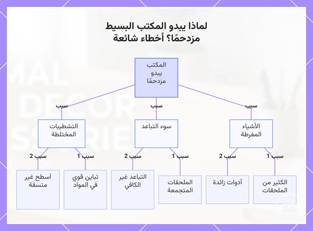 لماذا يبدو المكتب البسيط مزدحمًا؟ أخطاء شائعة