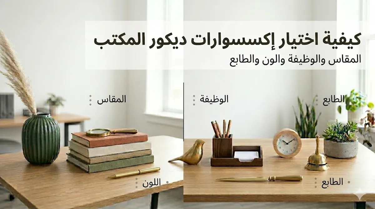 إكسسوارات ديكور مكتب مختارة حسب المقاس والوظيفة واللون وطابع مساحة العمل