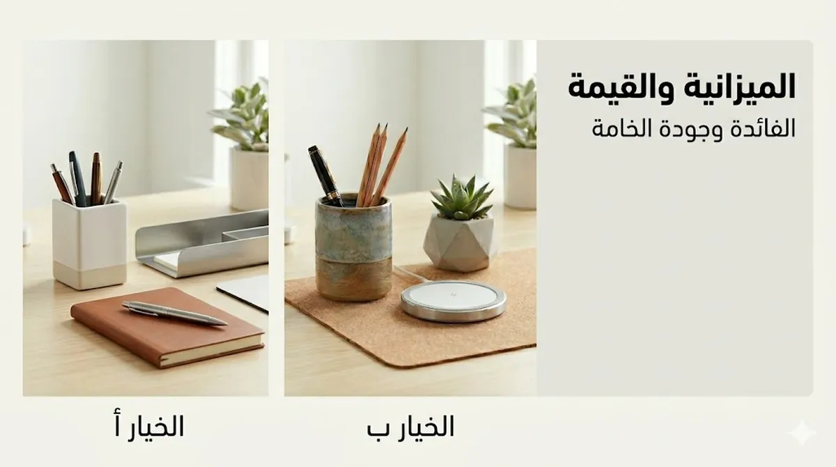 إكسسوارات ديكور مكتب مقارنة حسب الميزانية والفائدة وجودة الخامة