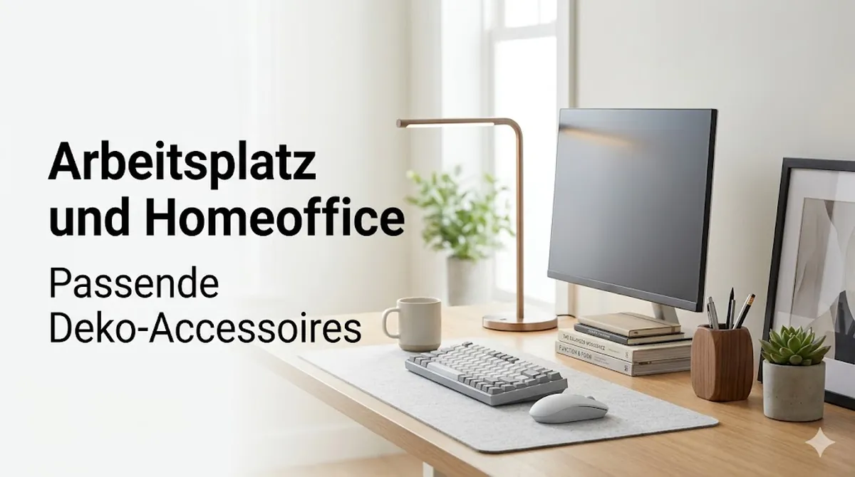 Schreibtisch-Deko-Accessoires passend für einen Arbeitsplatz und ein Homeoffice