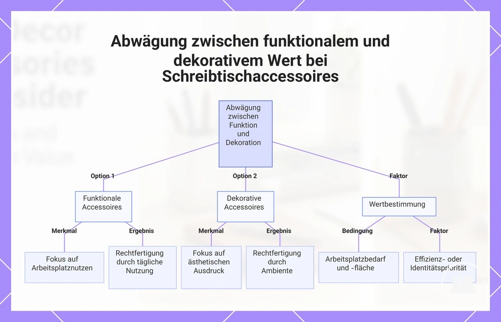 Abwägung zwischen funktionalem und dekorativem Wert bei Schreibtischaccessoires