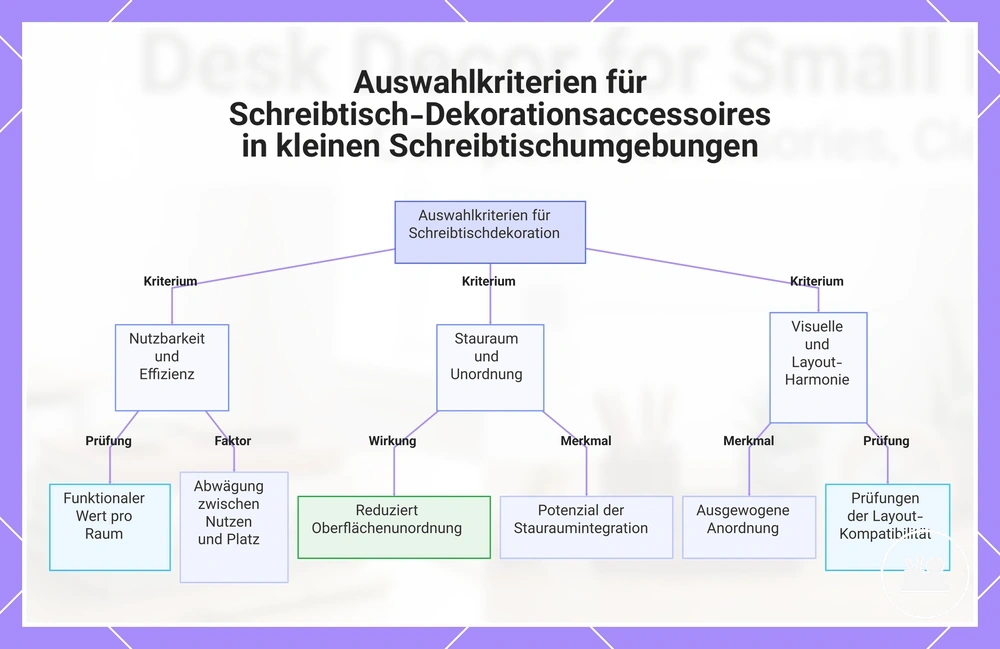 Auswahlkriterien für Schreibtisch-Dekorationsaccessoires in kleinen Schreibtischumgebungen