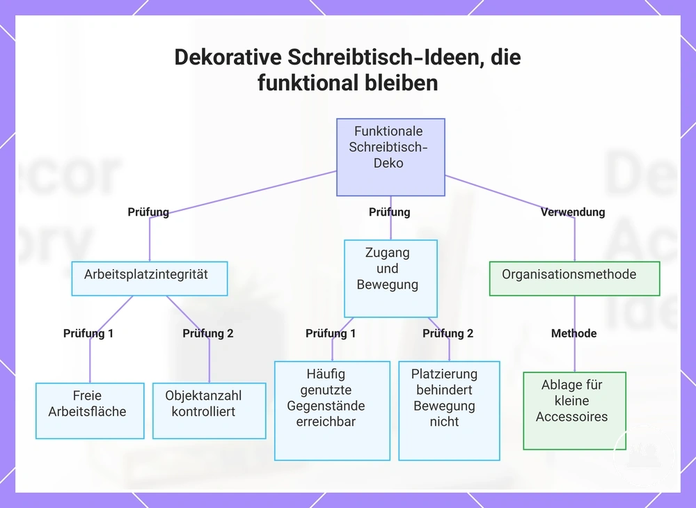 Dekorative Schreibtisch-Ideen, die funktional bleiben