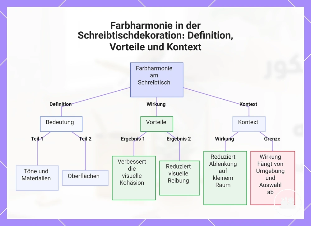Farbharmonie in der Schreibtischdekoration: Definition, Vorteile und Kontext