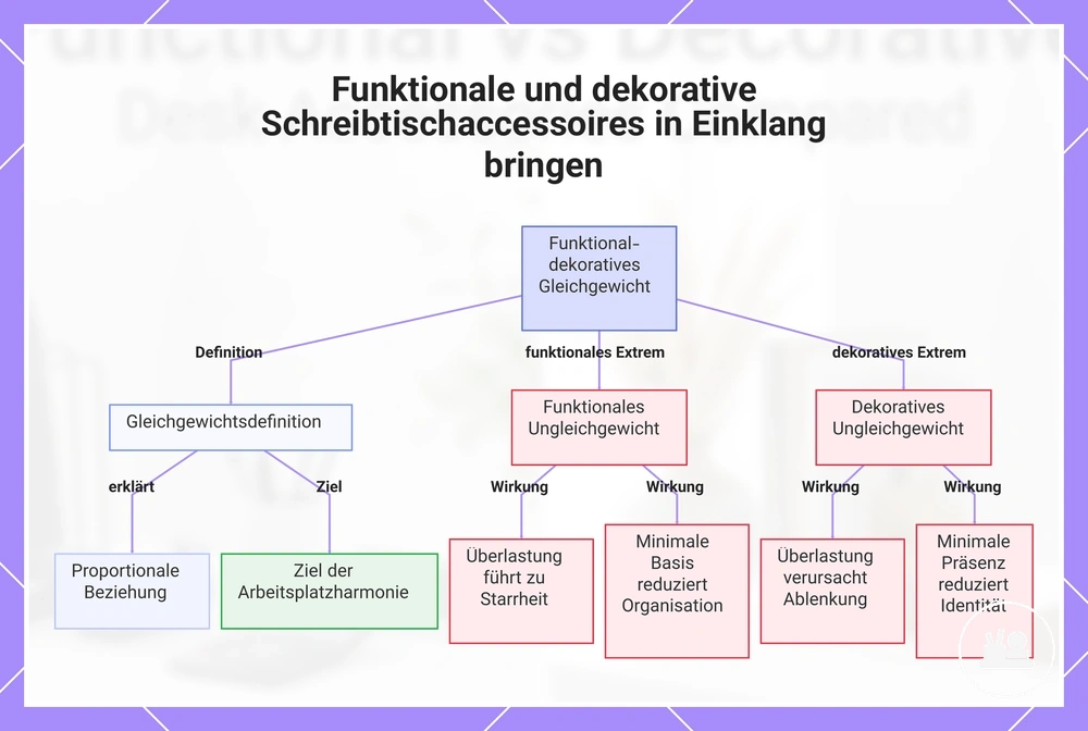 Funktionale und dekorative Schreibtischaccessoires in Einklang bringen