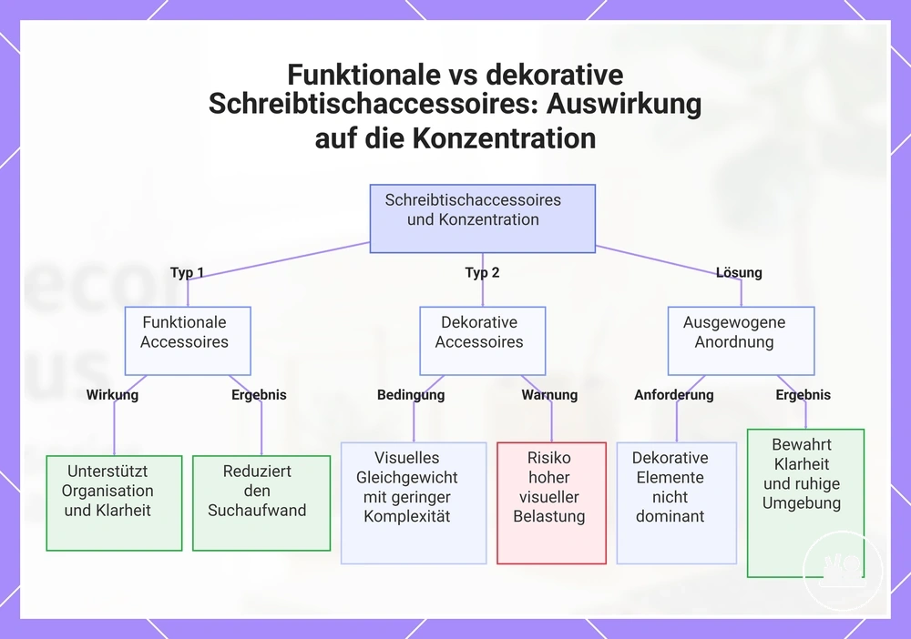 Funktionale vs dekorative Schreibtischaccessoires: Auswirkung auf die Konzentration