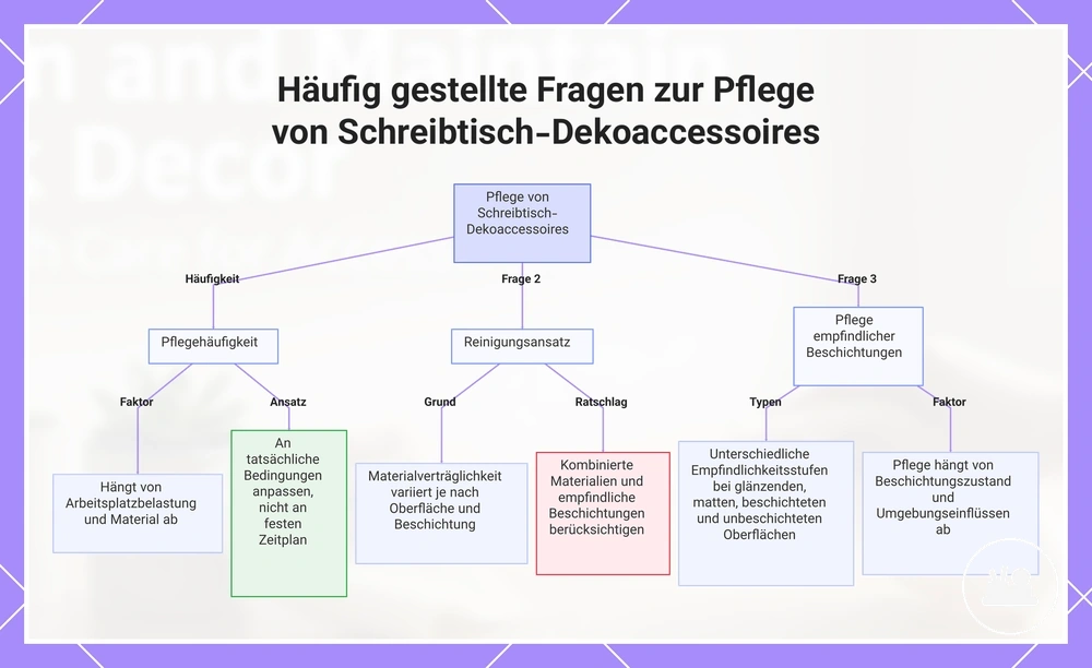 Häufig gestellte Fragen zur Pflege von Schreibtisch-Dekoaccessoires