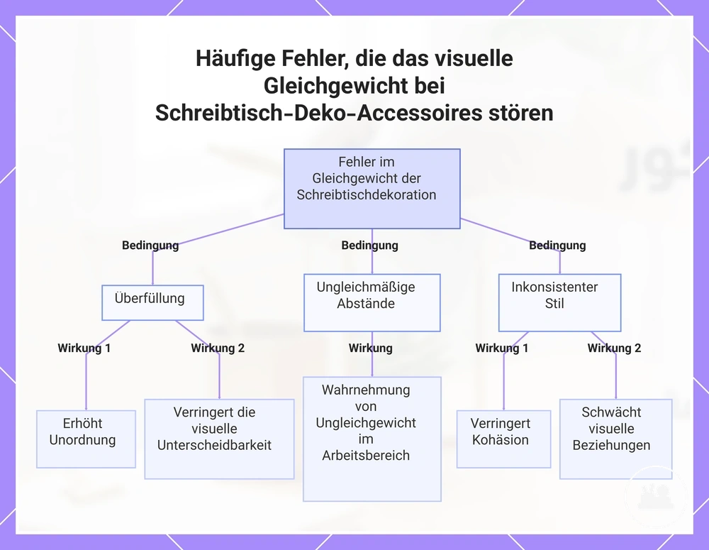 Häufige Fehler, die das visuelle Gleichgewicht bei Schreibtisch-Deko-Accessoires stören