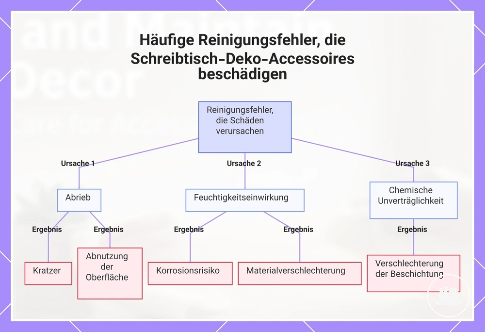 Häufige Reinigungsfehler, die Schreibtisch-Deko-Accessoires beschädigen