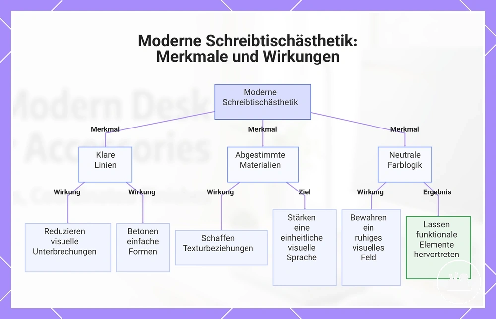 Moderne Schreibtischästhetik: Merkmale und Wirkungen