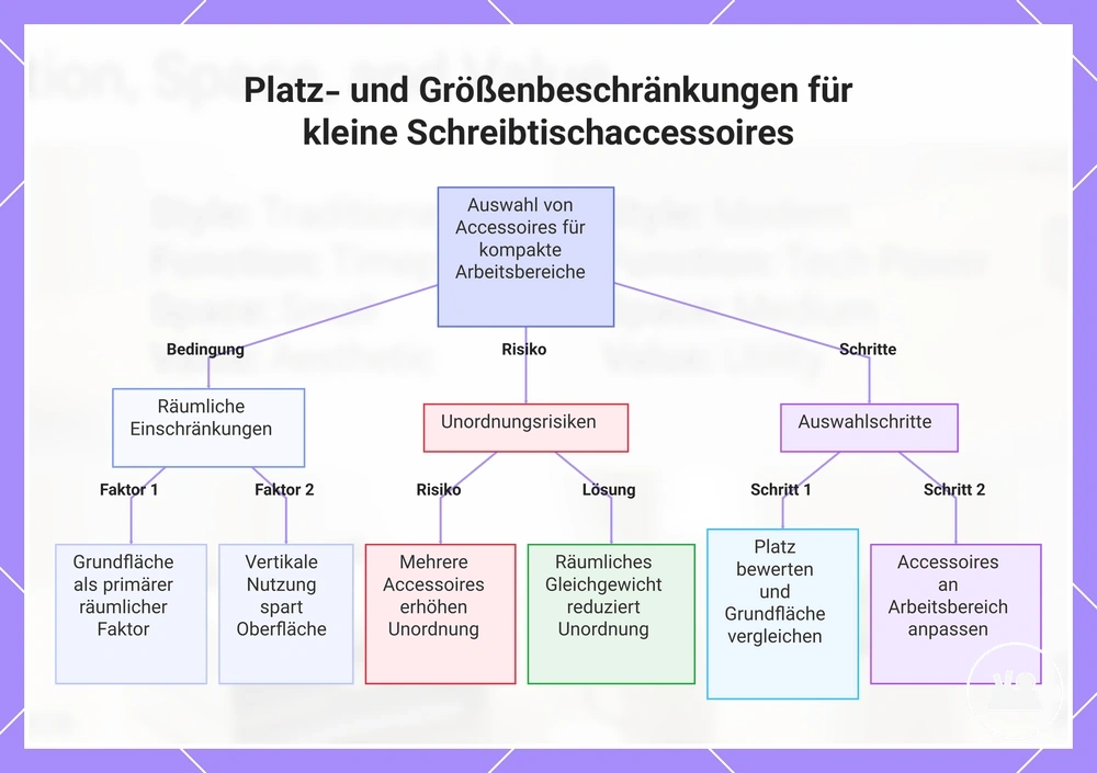 Platz- und Größenbeschränkungen für kleine Schreibtischaccessoires
