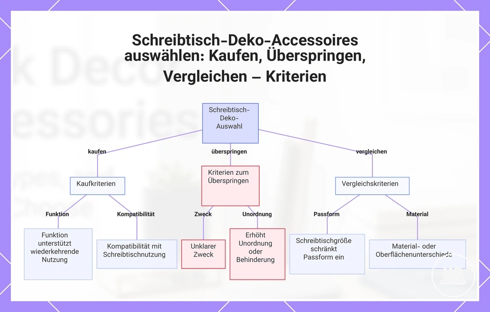 Schreibtisch-Deko-Accessoires auswählen: Kaufen, Überspringen, Vergleichen – Kriterien