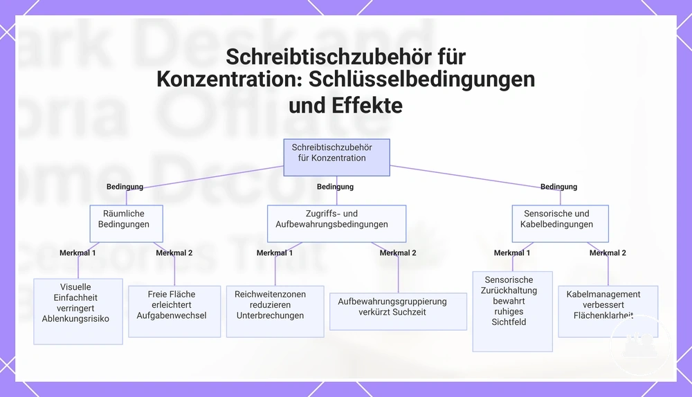 Schreibtischzubehör für Konzentration: Schlüsselbedingungen und Effekte