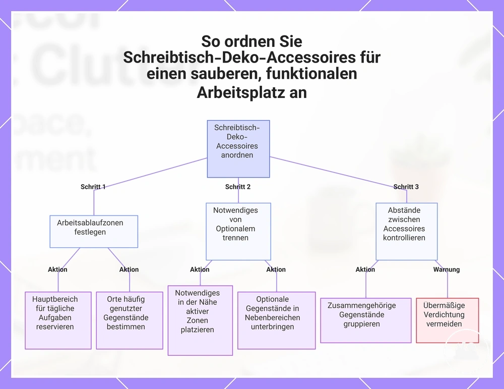 So ordnen Sie Schreibtisch-Deko-Accessoires für einen sauberen, funktionalen Arbeitsplatz an