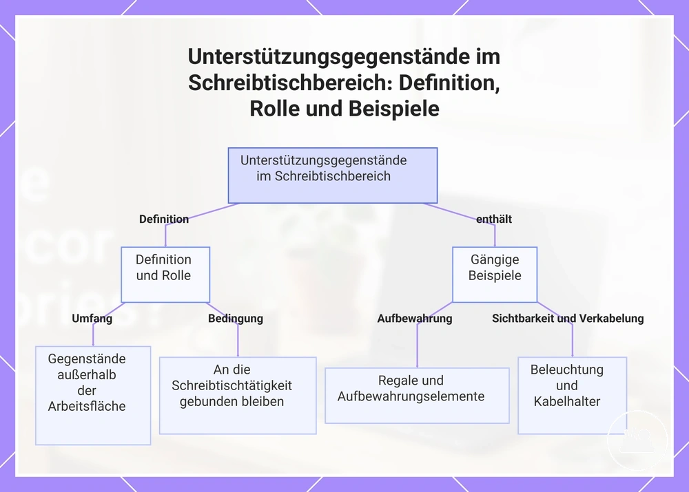 Unterstützungsgegenstände im Schreibtischbereich: Definition, Rolle und Beispiele