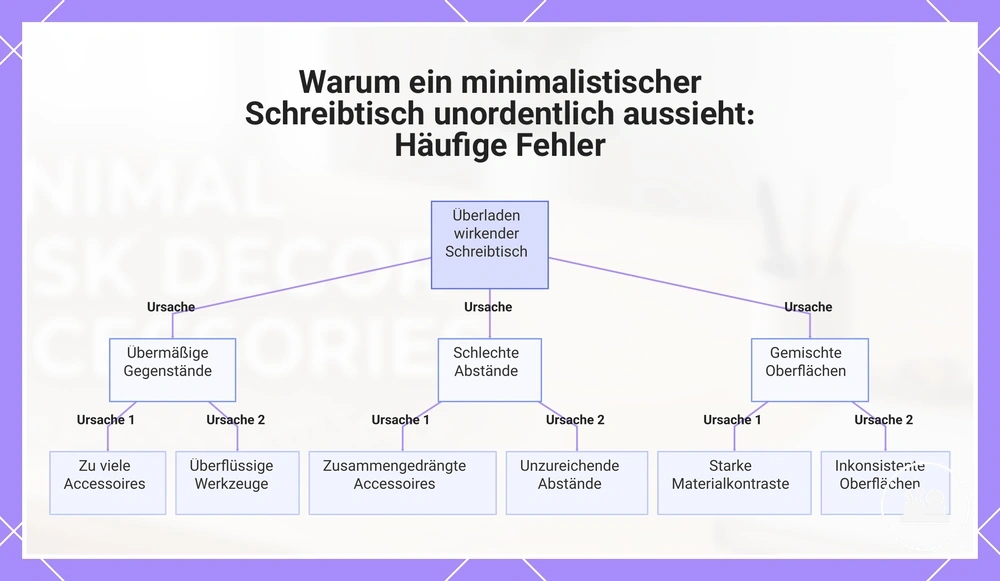 Warum ein minimalistischer Schreibtisch unordentlich aussieht: Häufige Fehler