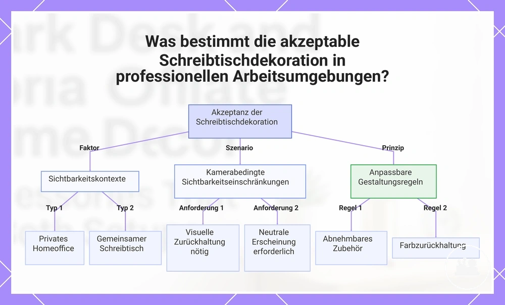 Was bestimmt die akzeptable Schreibtischdekoration in professionellen Arbeitsumgebungen?
