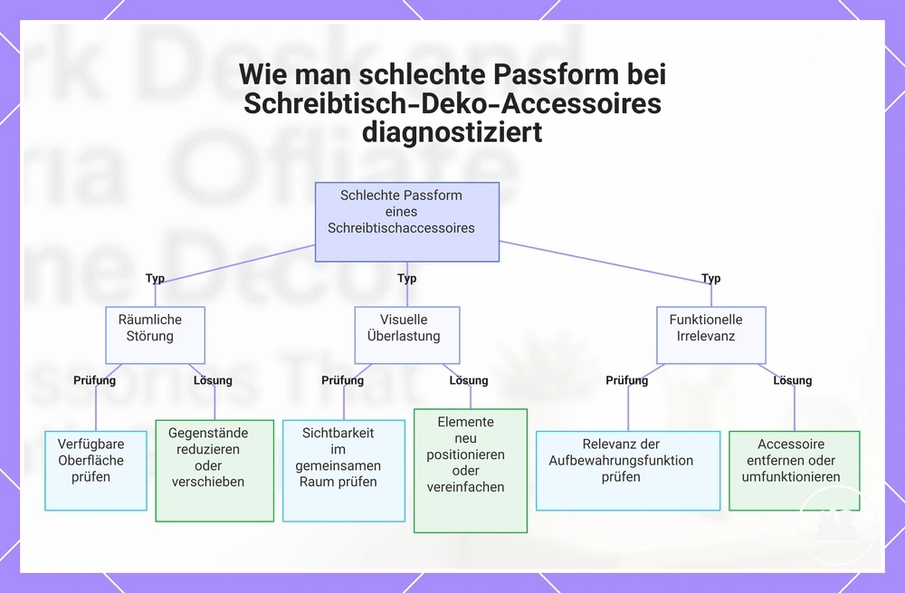 Wie man schlechte Passform bei Schreibtisch-Deko-Accessoires diagnostiziert
