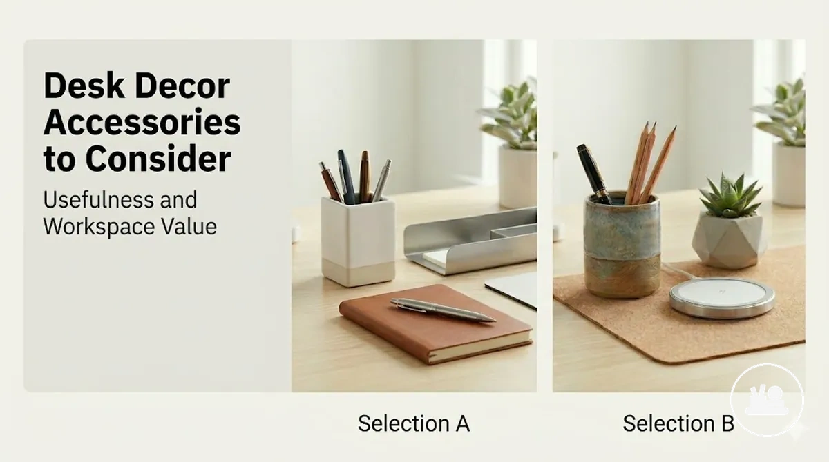 Desk decor accessories selected as useful and worth buying for a workspace