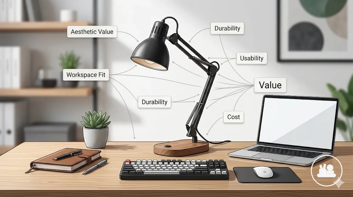 Relationship between cost and perceived utility in desk decor accessories