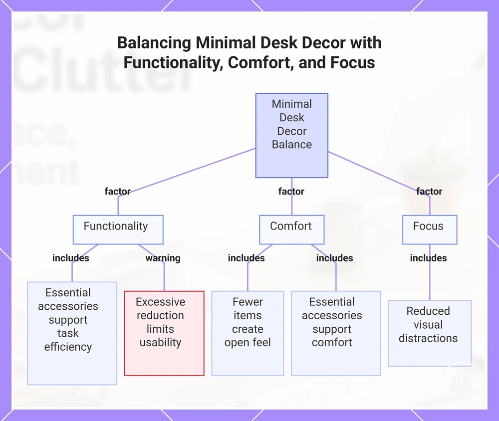 Balancing Minimal Desk Decor with Functionality, Comfort, and Focus
