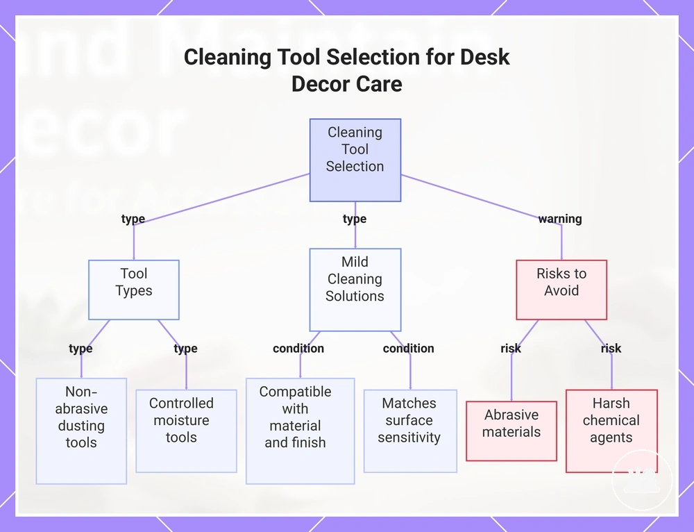 Cleaning Tool Selection for Desk Decor Care