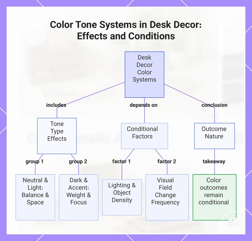 Color Tone Systems in Desk Decor: Effects and Conditions