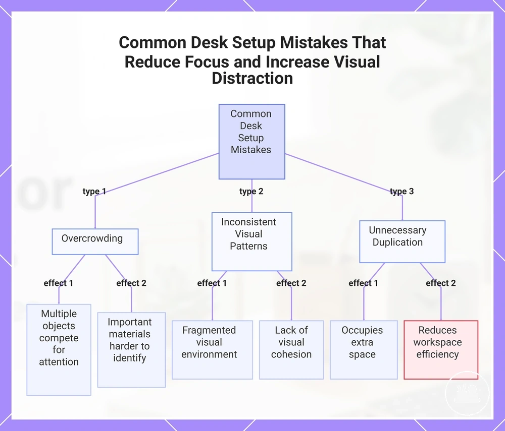 Common Desk Setup Mistakes That Reduce Focus and Increase Visual Distraction