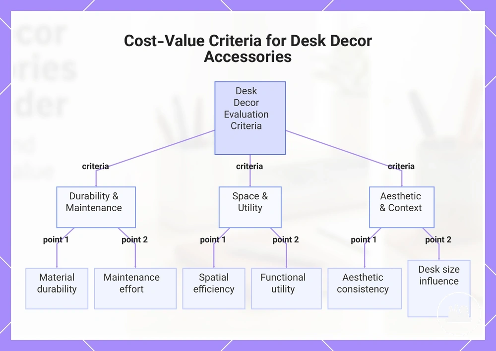 Cost-Value Criteria for Desk Decor Accessories