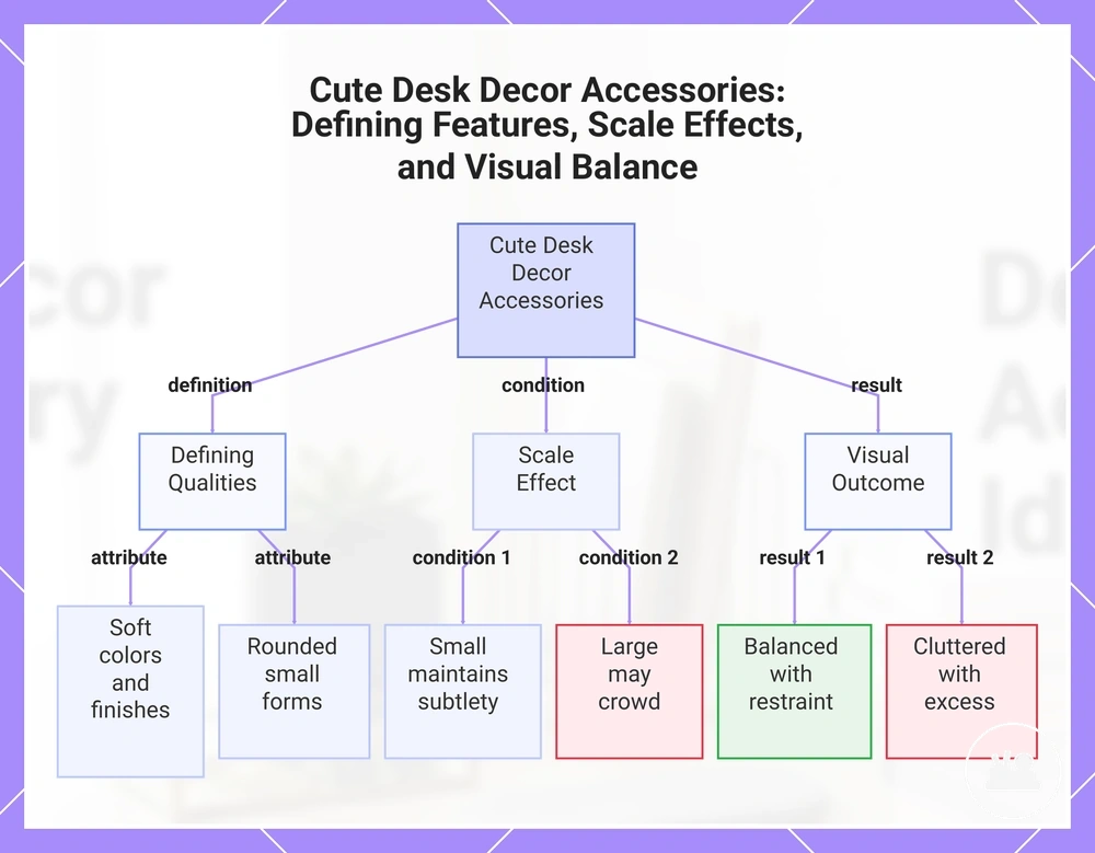 Cute Desk Decor Accessories: Defining Features, Scale Effects, and Visual Balance