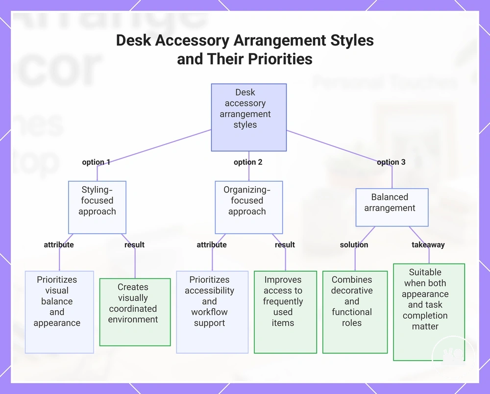 Desk Accessory Arrangement Styles and Their Priorities