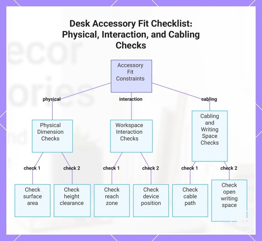 Desk Accessory Fit Checklist: Physical, Interaction, and Cabling Checks