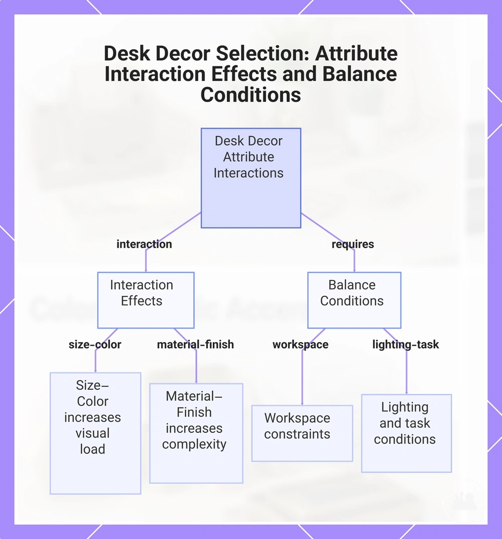 Desk Decor Selection: Attribute Interaction Effects and Balance Conditions