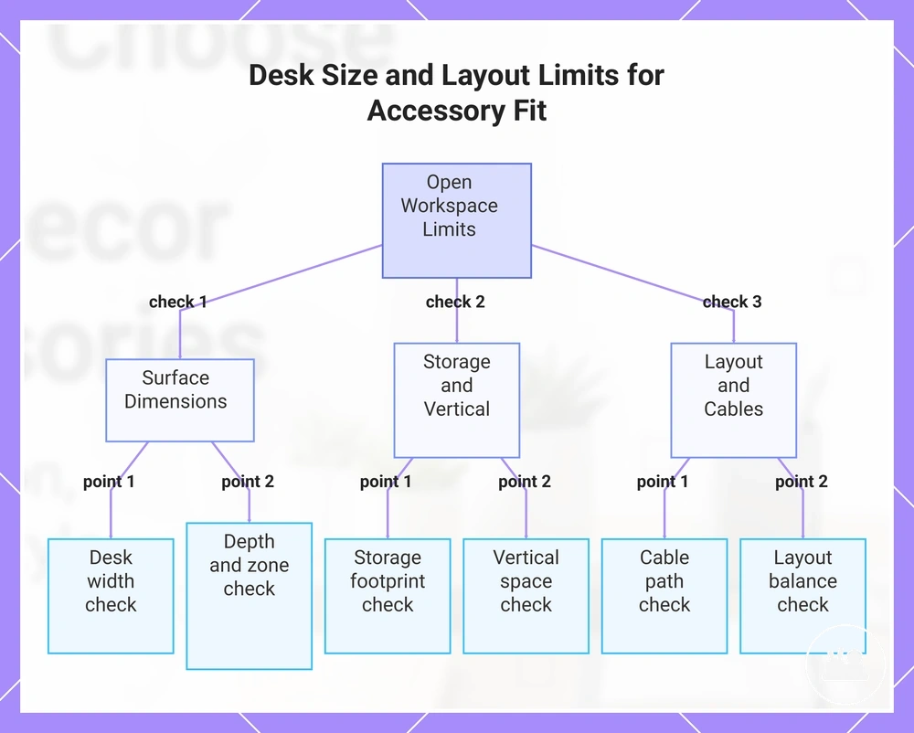 Desk Size and Layout Limits for Accessory Fit