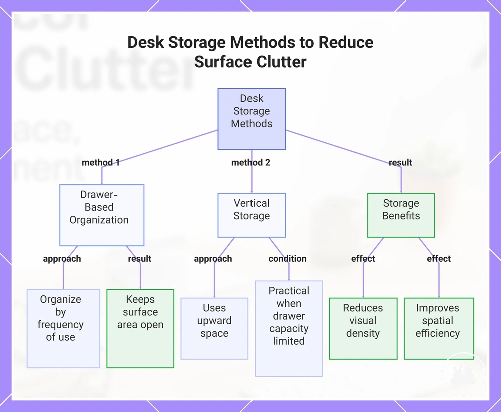 Desk Storage Methods to Reduce Surface Clutter