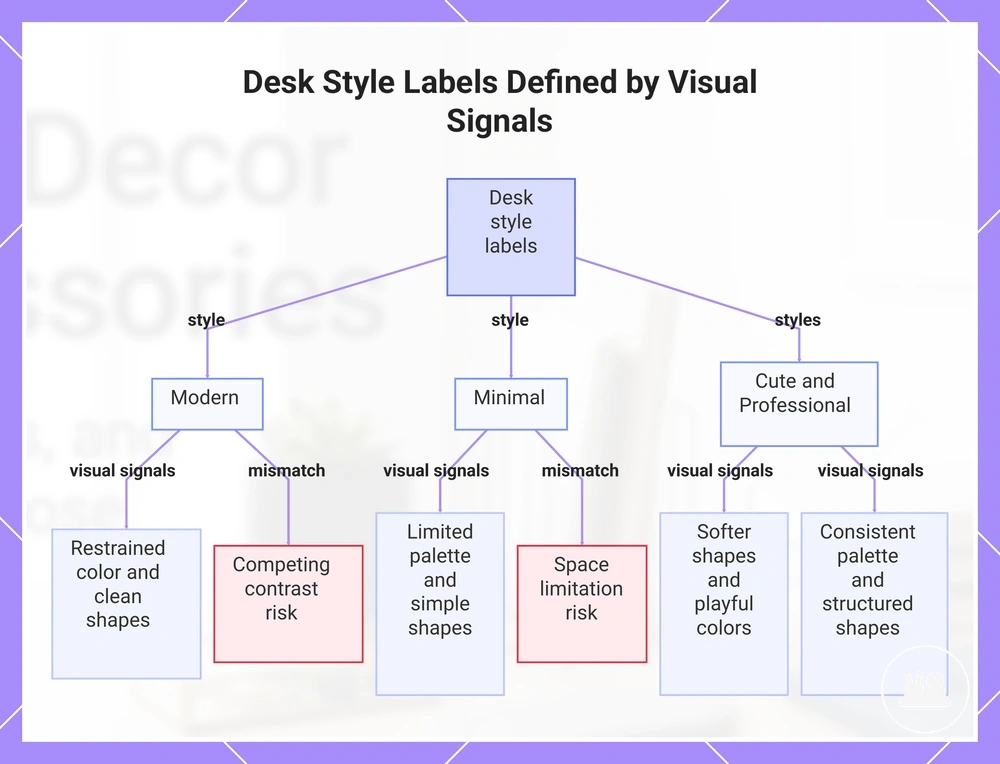Desk Style Labels Defined by Visual Signals