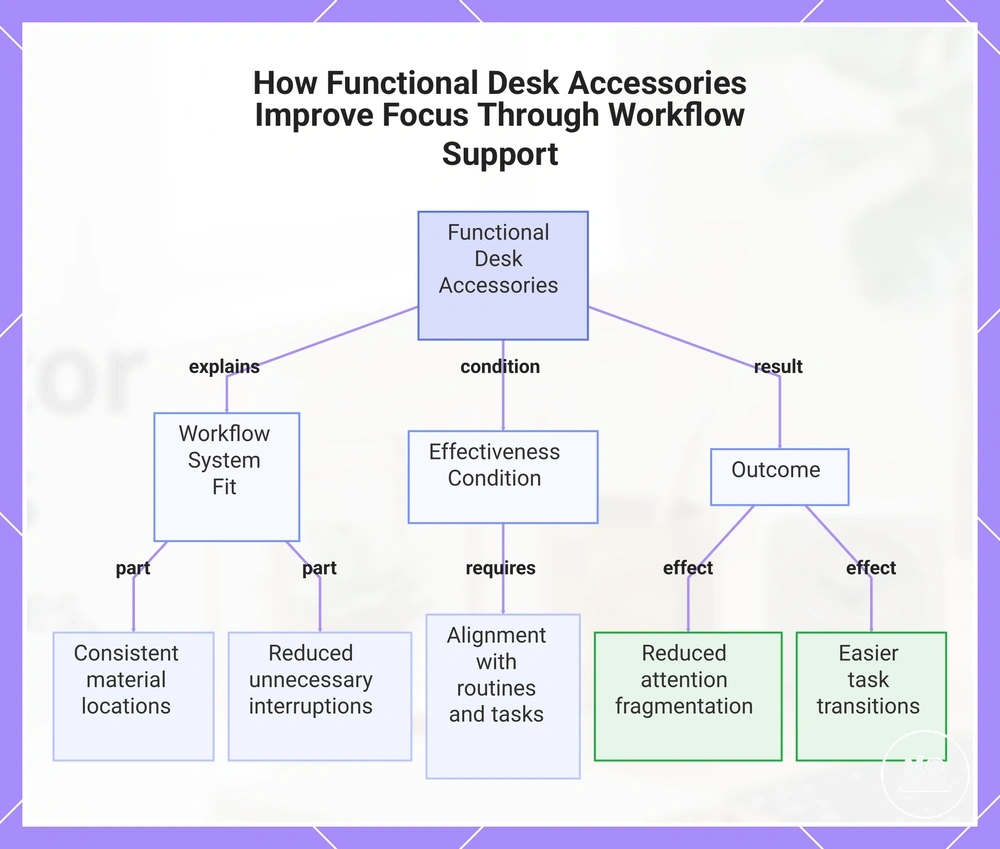 How Functional Desk Accessories Improve Focus Through Workflow Support