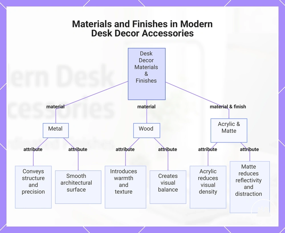 Materials and Finishes in Modern Desk Decor Accessories