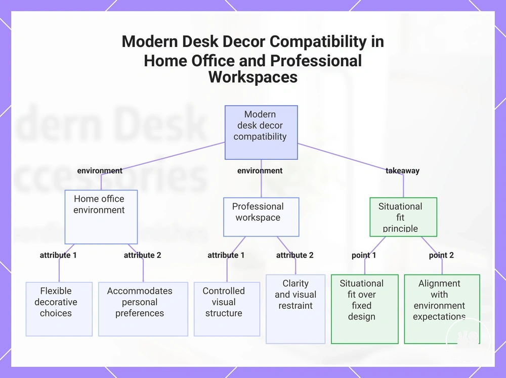 Modern Desk Decor Compatibility in Home Office and Professional Workspaces