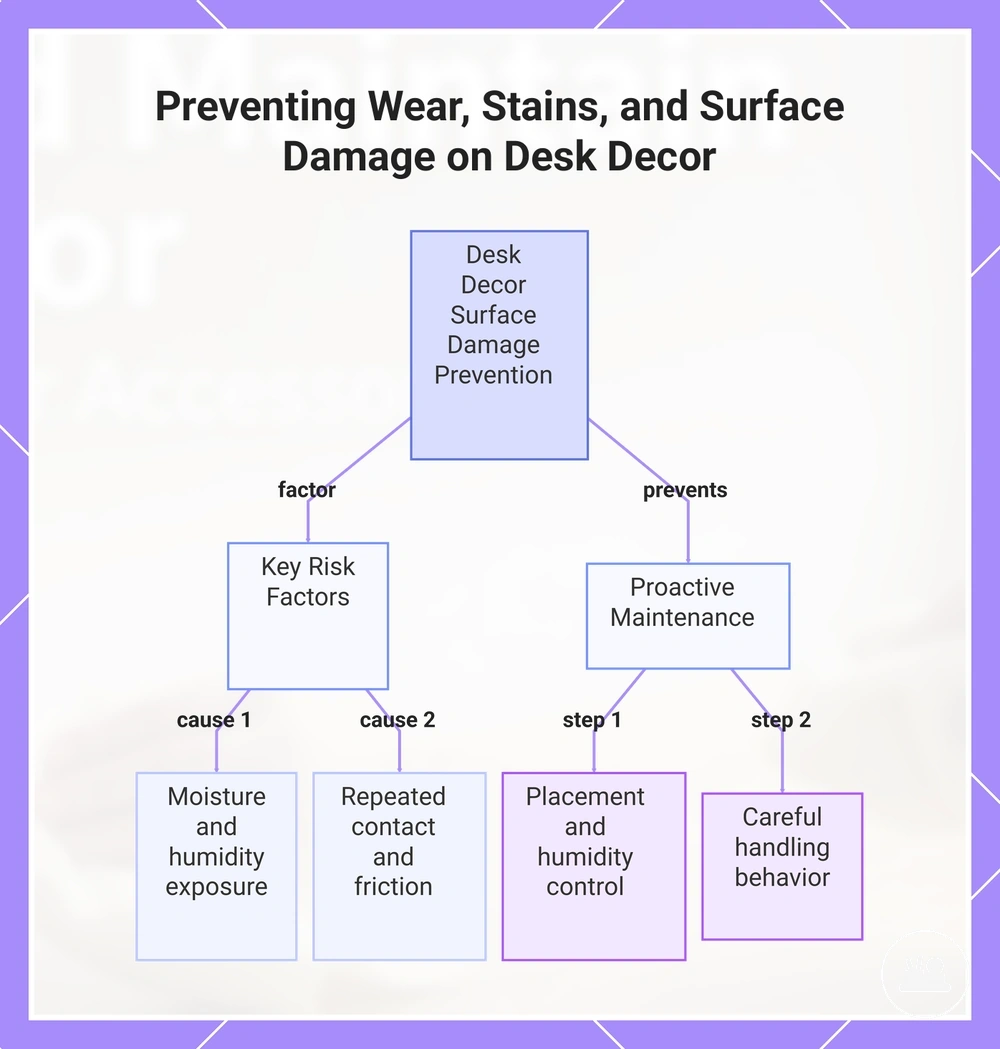 Preventing Wear, Stains, and Surface Damage on Desk Decor