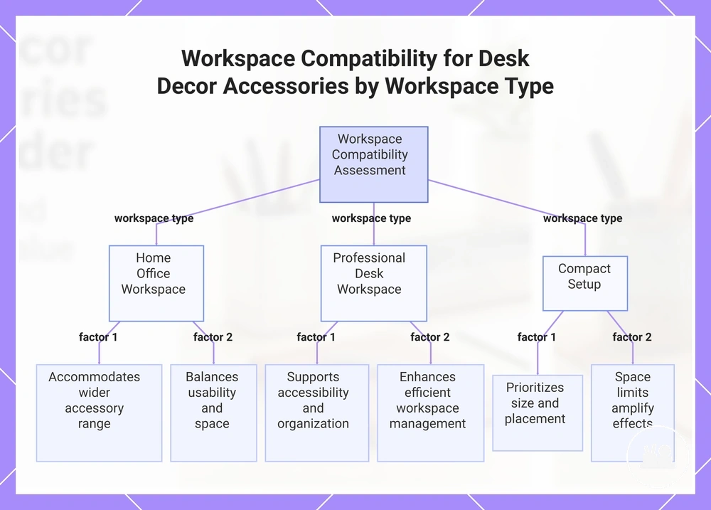 Workspace Compatibility for Desk Decor Accessories by Workspace Type