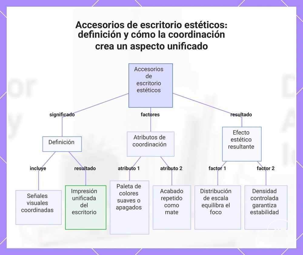 Accesorios de escritorio estéticos: definición y cómo la coordinación crea un aspecto unificado