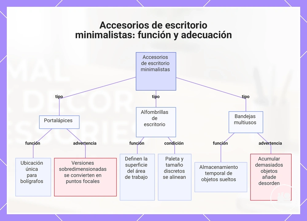 Accesorios de escritorio minimalistas: función y adecuación