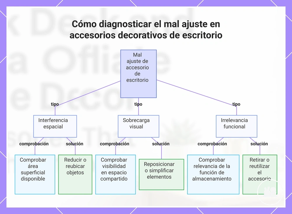 Cómo diagnosticar el mal ajuste en accesorios decorativos de escritorio