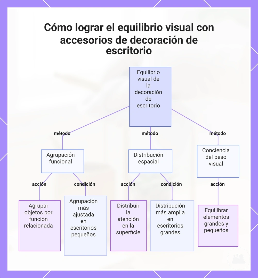 Cómo lograr el equilibrio visual con accesorios de decoración de escritorio