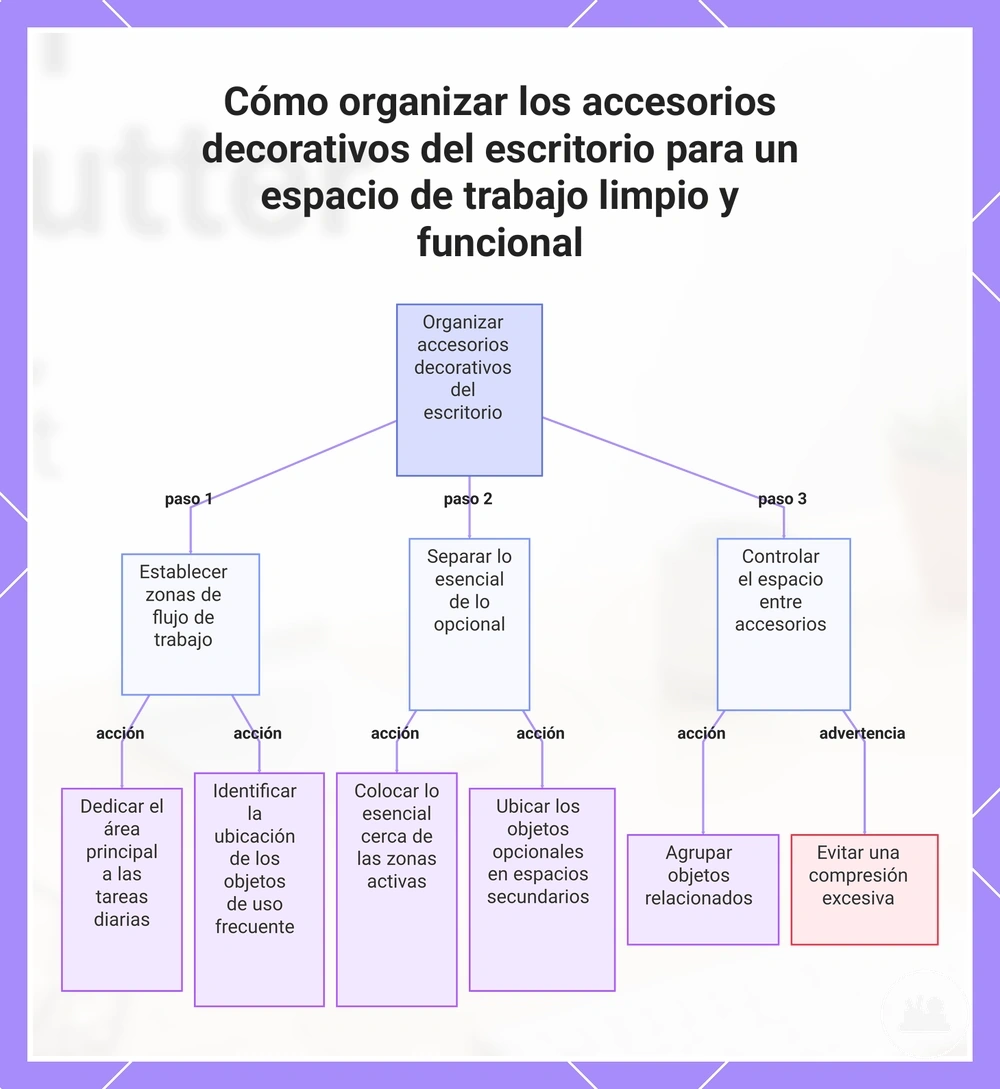 Cómo organizar los accesorios decorativos del escritorio para un espacio de trabajo limpio y funcional