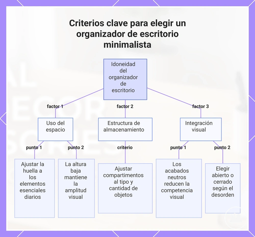 Criterios clave para elegir un organizador de escritorio minimalista