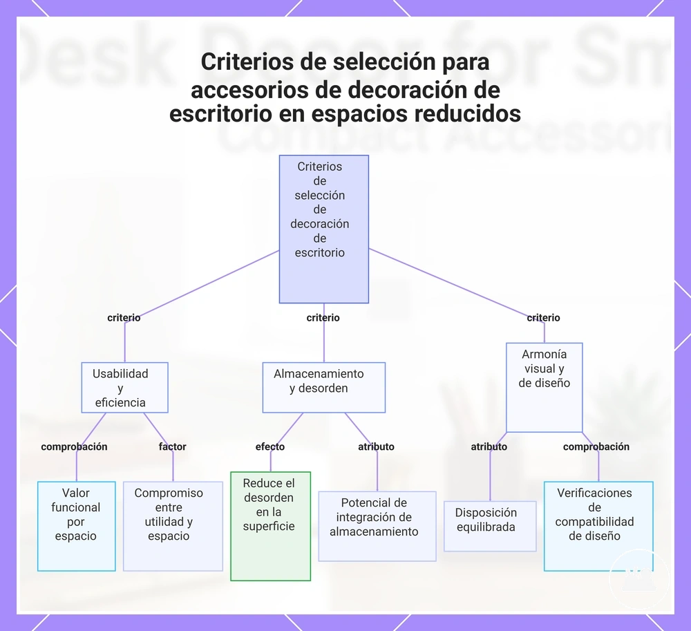 Criterios de selección para accesorios de decoración de escritorio en espacios reducidos