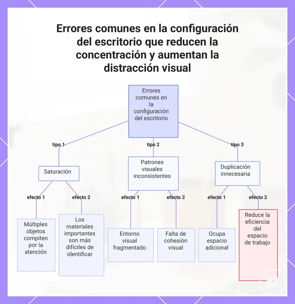 Errores comunes en la configuración del escritorio que reducen la concentración y aumentan la distracción visual